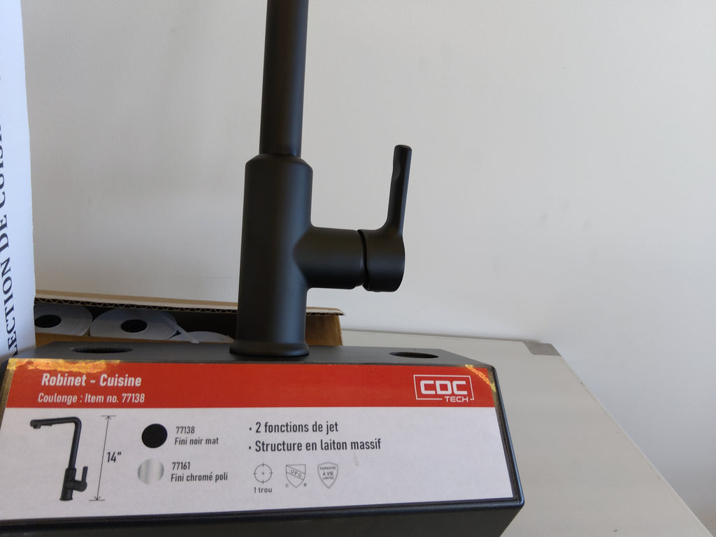 Robinet Noir mat 14''