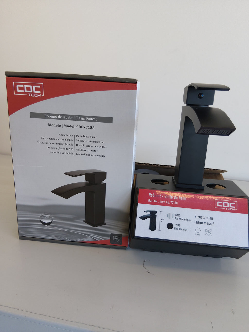 Robinet Noir mat 7''  CDC77188