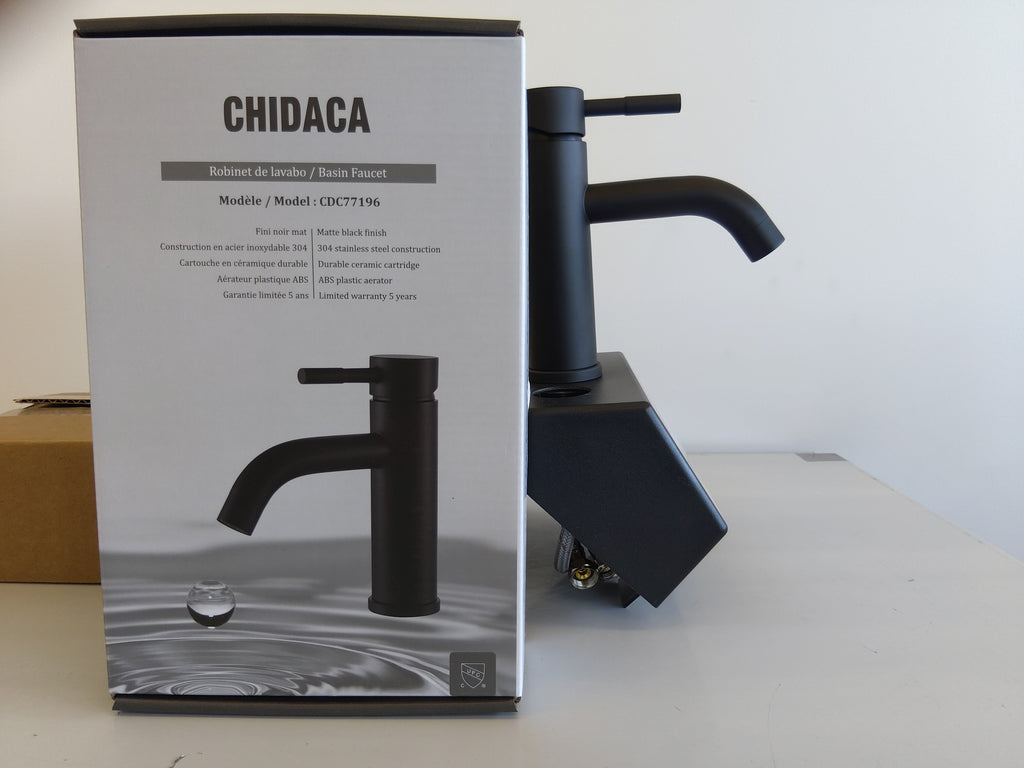 Robinet Noir mat 7''