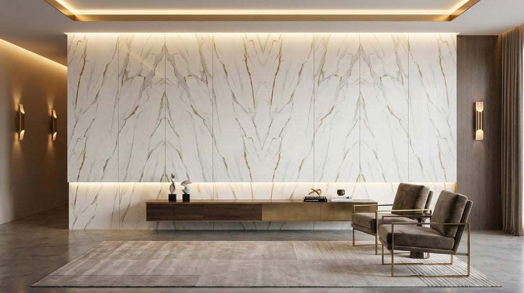 Panneau PVC imitation marbre 4 pieds x 8 pieds - FM 9