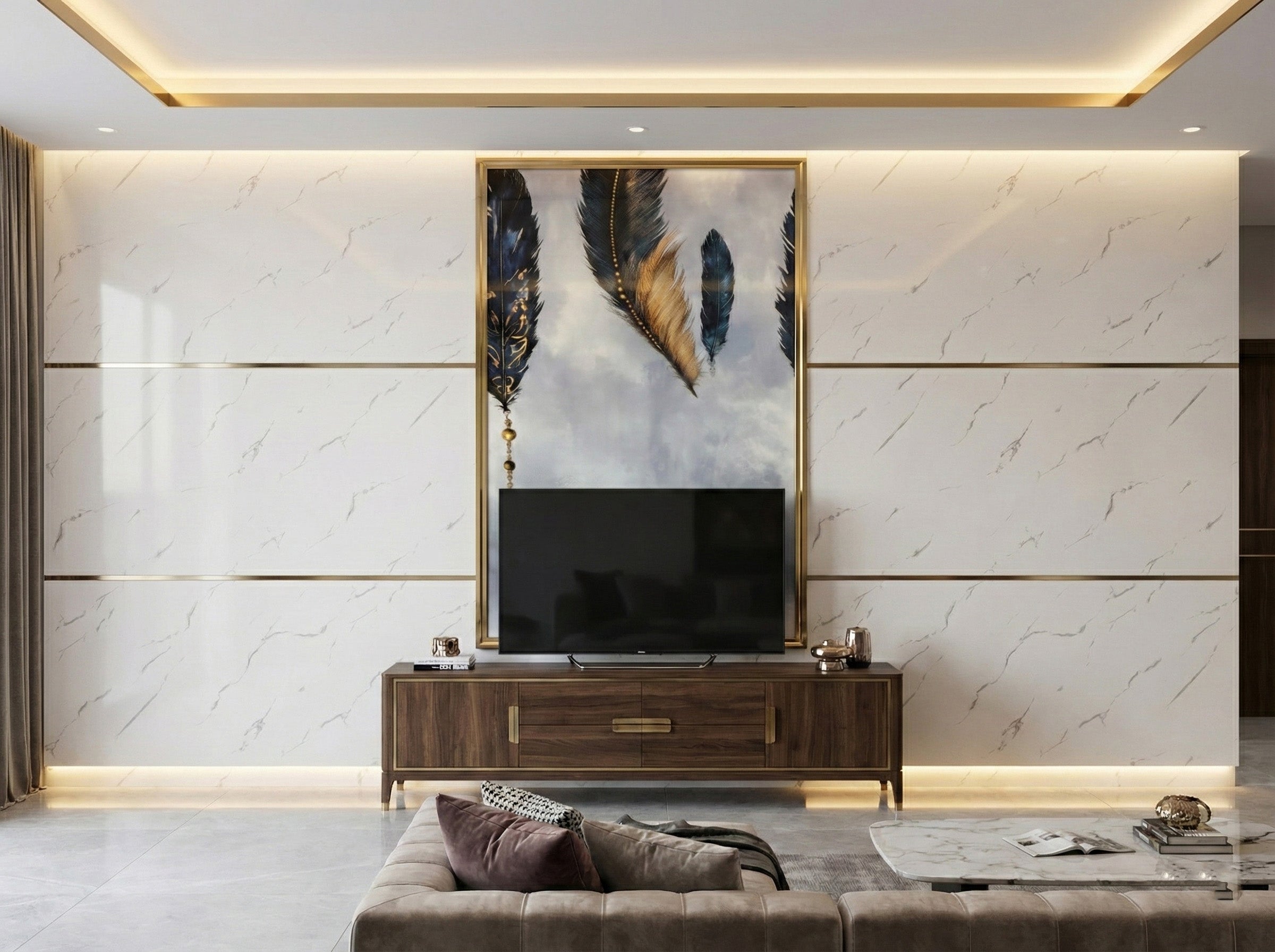 Panneau PVC imitation marbre 4 pieds x 8 pieds - FM 10