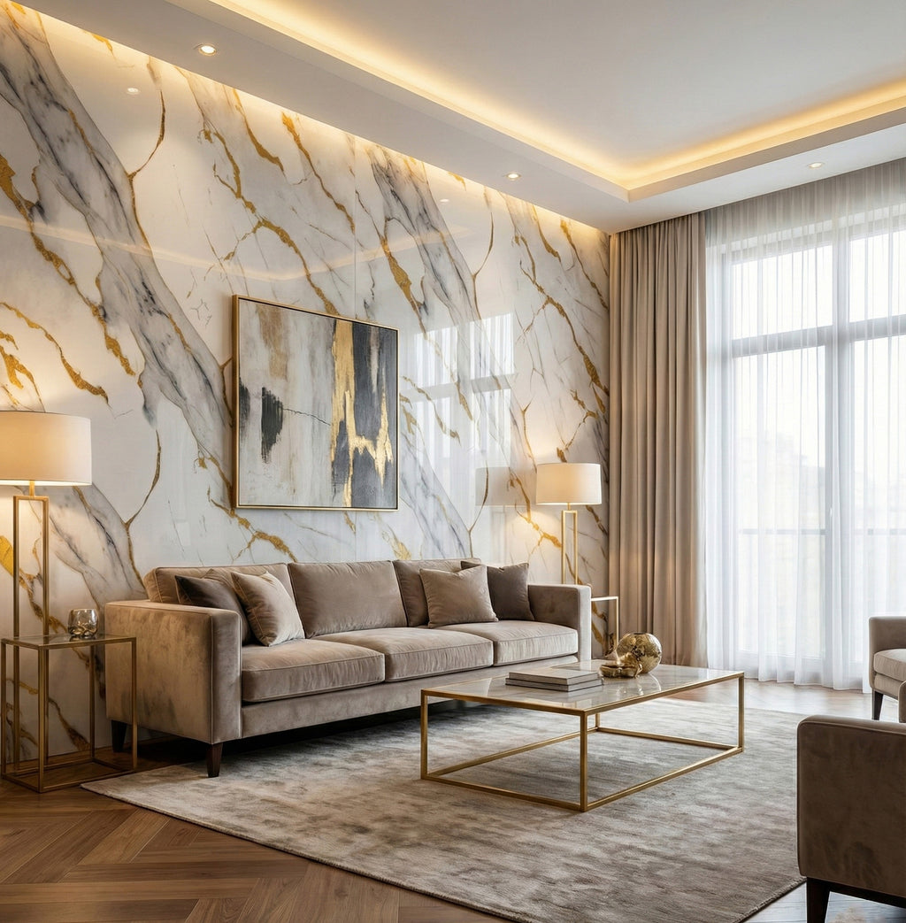 Panneau PVC imitation marbre 4 pieds x 8 pieds - FM 5