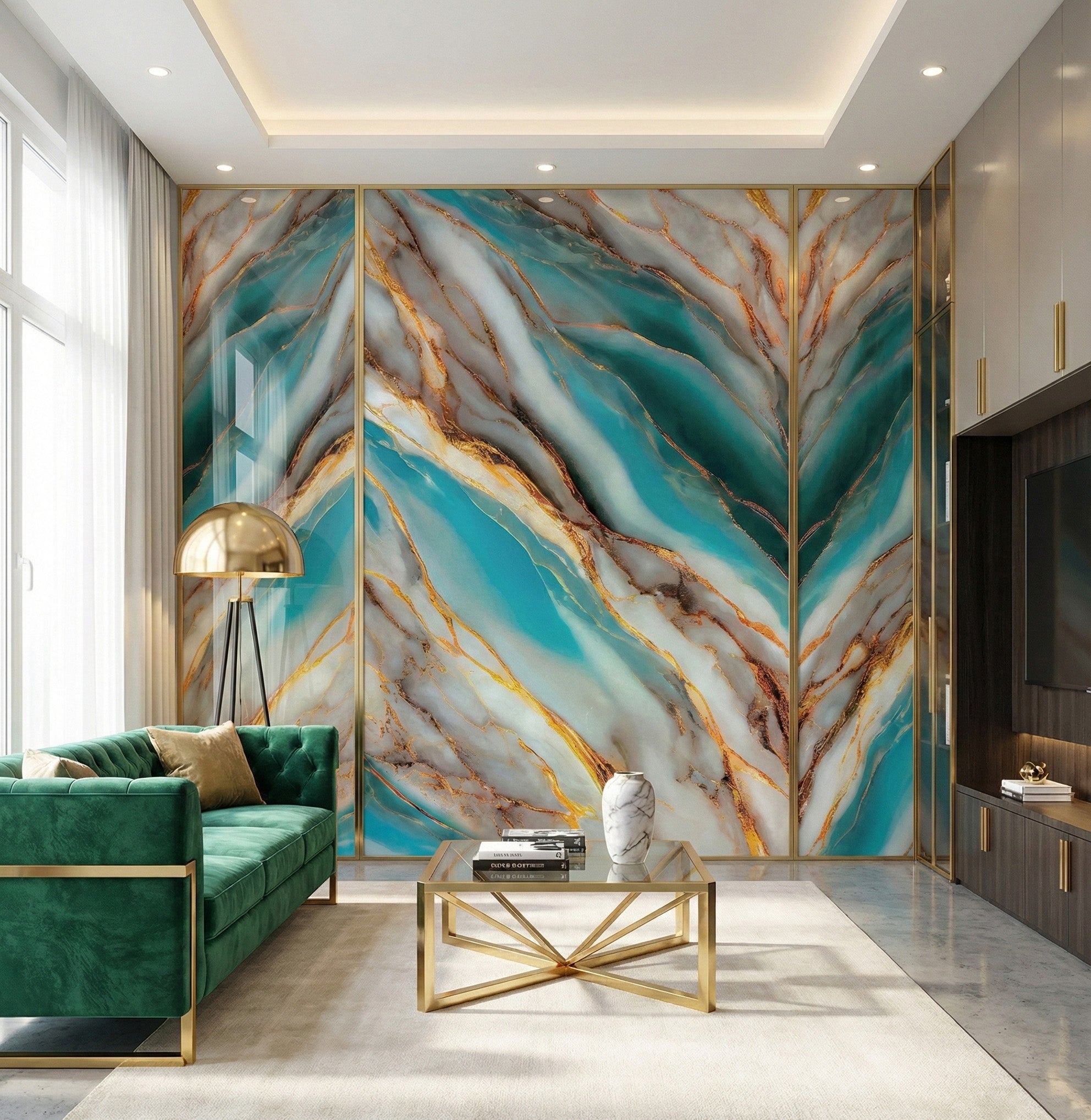 Panneau PVC imitation marbre 4 pieds x 8 pieds - FM 6