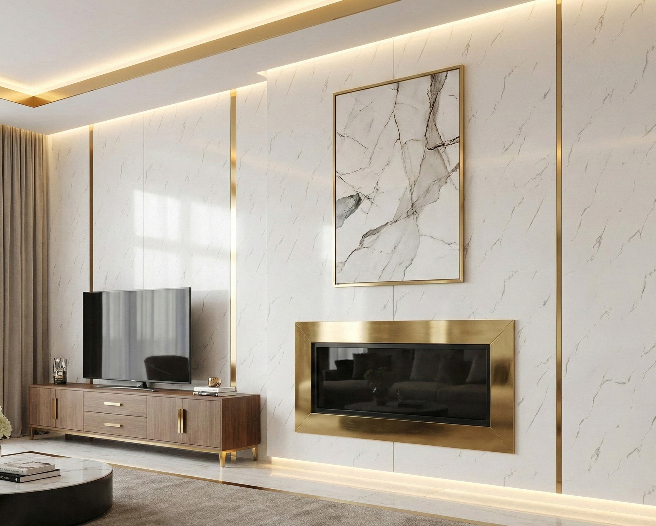 Mur de douche SPC 5mm d'épaiseur 4 pieds x 8 pieds MD 1